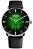 Generic 9083 Men Sports Luxury Leather Strap Watches Business Fashion Casual Quartz Wristwatch With Auto Date - Green