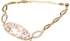 Elegant Zircon&Diamond Pattern 16K Gold Plated Bracelet