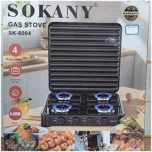 4 Burner Tabletop Gas Stove Auto Ignition Gas Cooker Anti - Rust