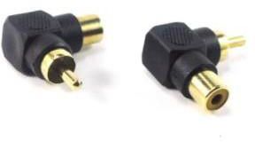 Switch2com RCA Male to Female L-shape Gender Converter Adapter (4 Colors)