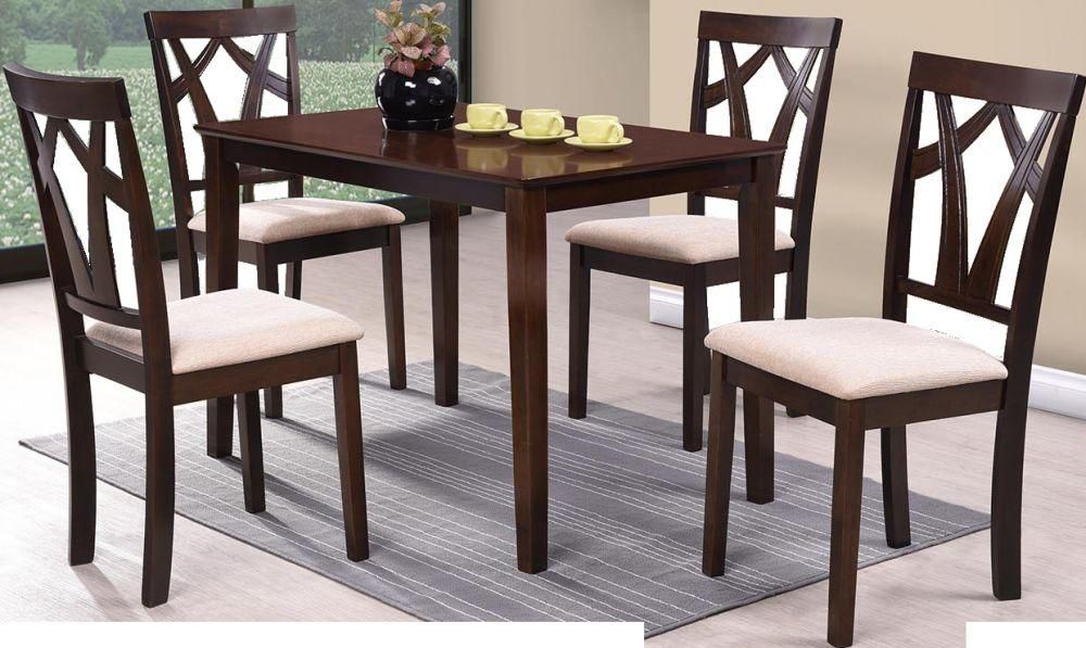 Wooden Dining Table Set With 4 Chairs, Fold Away Dining Room Table And Chairs Set In Egypt