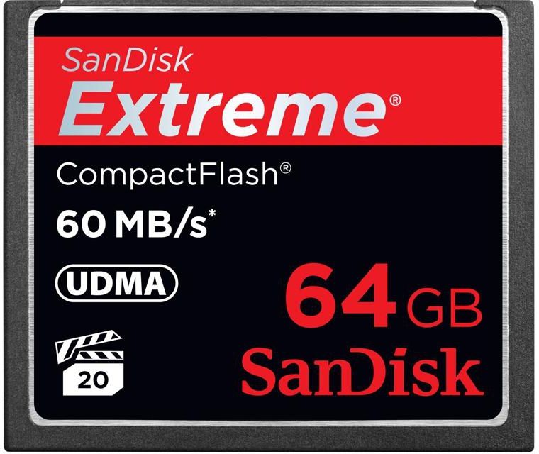 Sandisk Extreme CF 64GB -120MB/s,60MB/s