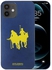 Santa Barbara Polo Jockey Series Back Cover For iPhone 12 /iPhone 12 Pro Leather - Blue Yellow