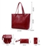4 In 1 Women Bag Crossbody Bag Handbag Underarm Bag Purse - Red