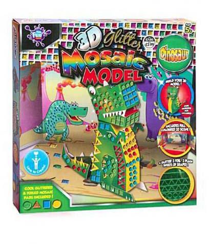 3D Glitter Mosaic Dinosaur Model – 10 Pcs