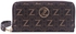 Zeneve London W215 Mongram Wallet For Women - Dark Brown