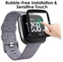 Tempered Glass Screen Protector Cover For Fitbit Versa Black/Clear