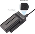 NP-F550/ NP-F570 Camera Battery and Charger Kit 1PC 7.2V 2600mAh Large Rechargeable Battery with USB Cable Replacement for SONY NP-F550 F570 F750 F770 F960 F970