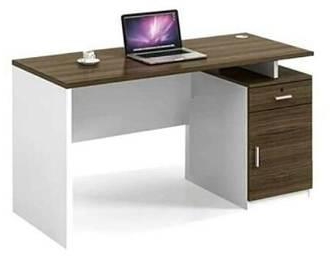 Desk, 120 cm, White / Brown - ADS3