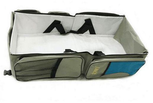 2 in 1 Foldable Baby Bed and Bag, Gray