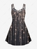 Plus Size Glitter Starlight Print Crisscross Dress - 5x | Us 30-32