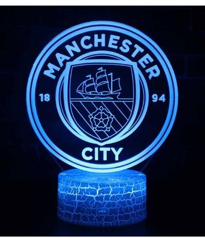 Five Major League Football Team 3D LED Multicolor Night Light Touch 7/16 Color Remote Control Illusion Light Visual Table Lamp Gift Light Team Manchester City