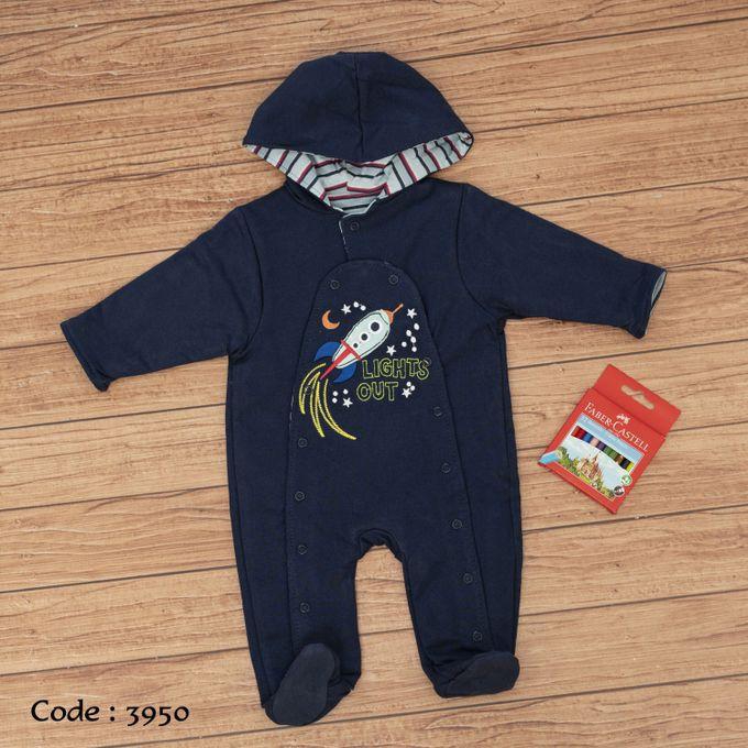 El Sayaad Tricot Co Cotton Body Suit For Baby Boy Padded With Cotton - Winter