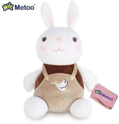 Metoo Tiramitu Rabbit Simplified Stuffed Plush Doll Comforter Toy Birthday Christmas Gift - Brown