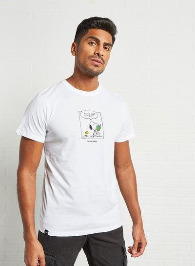 Snoopy Graphic Print T-Shirt White