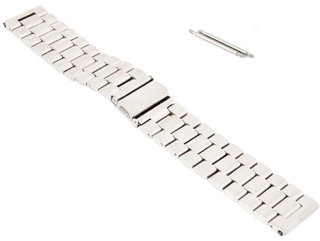 Replacement Stainless Steel Bracelet Smart Watchband Silver For Asus ZenWatch