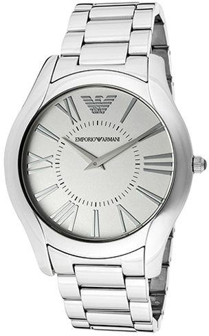 Emporio Armani Men's Silver Dial Stainless Steel Band Watch - AR2055