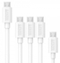 Micro USB To USB Cables With Assorted Length - Set Of 5 Cables - White