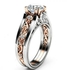 New plated 14k rose gold Rings color white zircon Wedding Women Lover Engagement Ring Jewelry Gift
