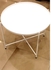 Set of 2-Pieces Round Table Nightstand Sofa Table Furniture White 60x60x46cm
