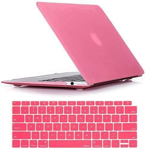 Ntech Case For Macbook Air 13 Inch 2019 2018 Release A1932 - Protective Snap On Hard Shell Cover And Keyboard Cover For New Version Mac Book Air 13 With Touch Bar, Pink