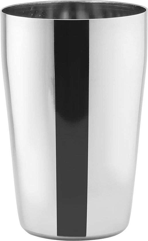 Royalford 7 Cm Stainless Steel Plain Coca Cola Glass- Rf11464 Unbreakable Glass, Suitable For Water, Milk, Juice, Tea 100% Food-Grade, BPA-Free Stylish Design With Mirror Finish Body Silver