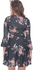 Boohoo DZZ89617 Marie Floral Fluted Sleeve Smock Dress for Women - Black, 8 UK