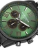 Akribos XXIV Men's Swiss Quartz Multifunction Dual Time Green Bracelet Watch