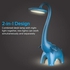 Promate Night Lamp, Lightweight LED Multicolour Cute Elephant Lamp with Sensitive Tap Control, 3 Light Mode and Adjustable Neck Light for Bedside, Table, Baby, Kids, Room, Nursery, Snorky Blue