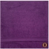 BYFT - Daffodil (Purple) Monogrammed Face Towel (30 x 30 Cm - Set of 6) - 500 Gsm Golden Thread Letter "O"- Babystore.ae
