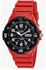 Casio Men's Dial Rubber Band Watch Red MRW-200HC-4BVDF