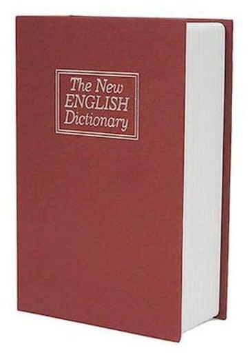 Dictionary Book Diversion Metal Safe With Key Lock Red
