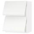 METOD Wall cabinet horizontal w 2 doors, white/Voxtorp matt white, 60x80 cm - IKEA