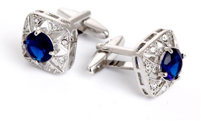 Jewelry Shirt Cuff Link For Men Blue C74
