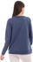 Kady Basic Buttoned Long Sleeves Plain Cardigan - Dusty Blue