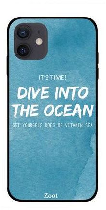 It's Time Printed Case Cover -for Apple iPhone 12 Blue/White Blue/White