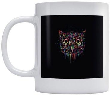Owl White/Black/Green Ceramic Coffee Mug (330ml) (VTX-2088)