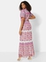 Floral Print Belted Maxi Dress Multicolour