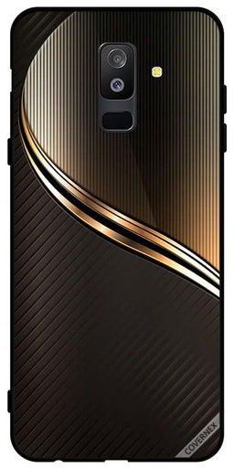Protective Case Cover For Samsung Samsung Galaxy A6+ (2018) Dark Golden Steal Pattern