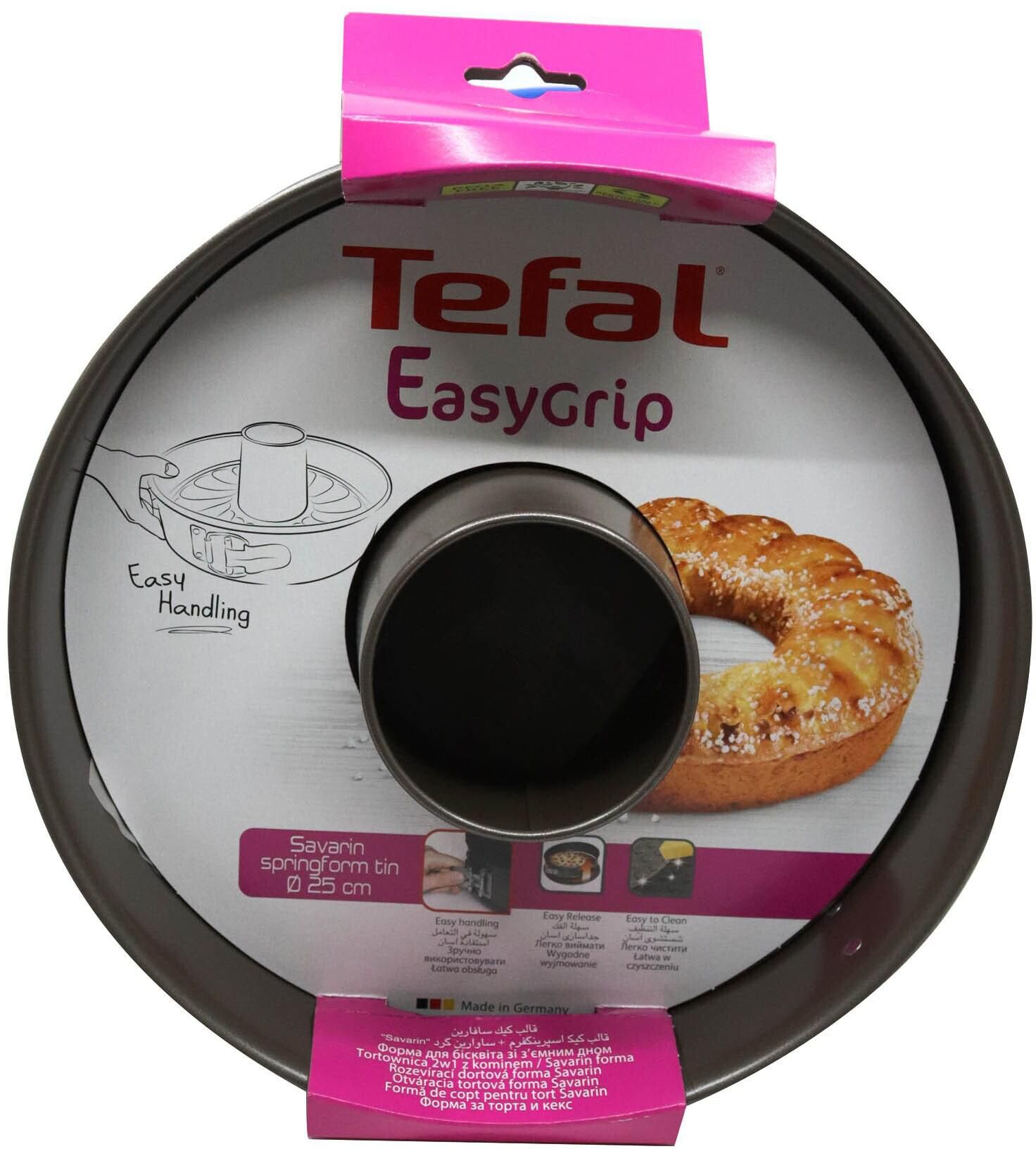 Tefal Easy Grip Savarin Springform Tin Black 25cm
