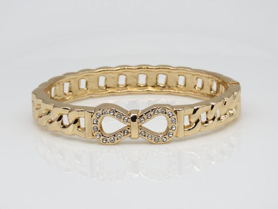 fluffy women accessories Bow Shape Bold Bracelet Of Fluffy Women's Accessories-Gold