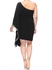 Serap Koc 617SRP0989 Asymmetrical Mini Dress for Women - 38 EU, Black