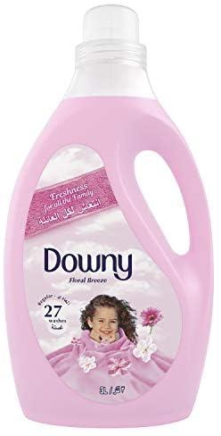 Downy Fabric Softener, Floral Breeze Scent, Fabric and Wrinkle Protector, Long-Lasting Freshness, Pack of 3 Liters