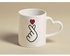 Heart Hand Sticker Mug Heart Handle Mugs - White