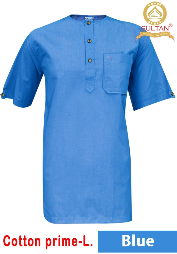 Sultan Kurta Cotton Prime Loop Round Neck Half Sleeves - 5 Sizes (5 Colors)
