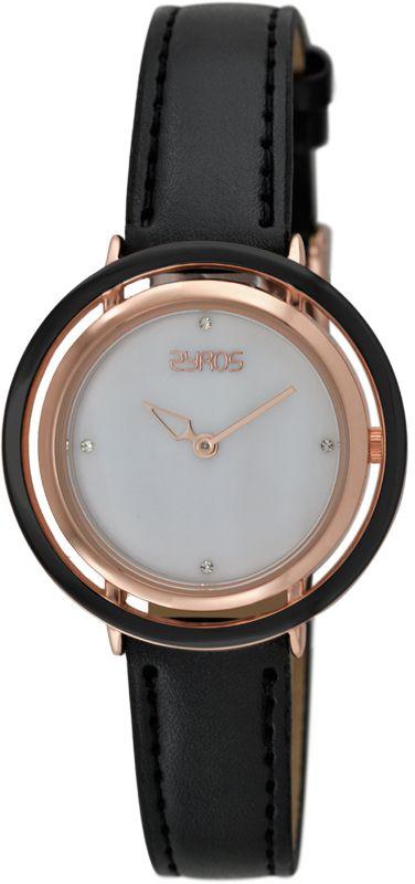 Zyros Watch for Women , Analog , Leather Band , Black , 15l104f370229