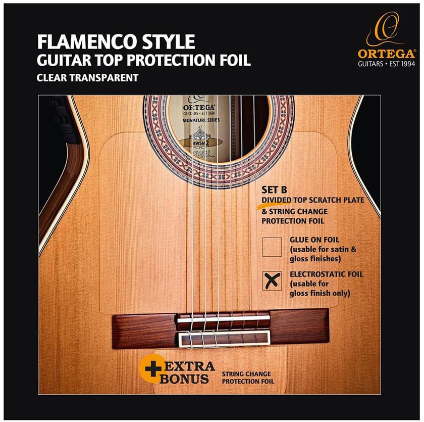 Ortega
                                Reusable Electrostatic Divided Protection Transparent Foil For Glossy Finish Guitars ONLY