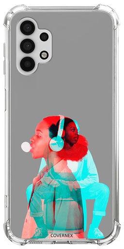 Shockproof Protective Case Cover For Samsung Galaxy A32 5G Woman Double Exposure