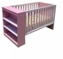Pink And White Baby Cot With Rack