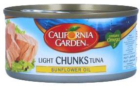 California Garden Light Tuna Chunk in Sunflower Oil 185G